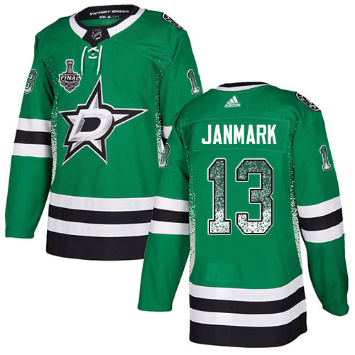 Adidas Men Dallas Stars 13 Mattias Janmark Green Home Authentic Drift Fashion 2020 Stanley Cup Final Stitched NHL Jersey